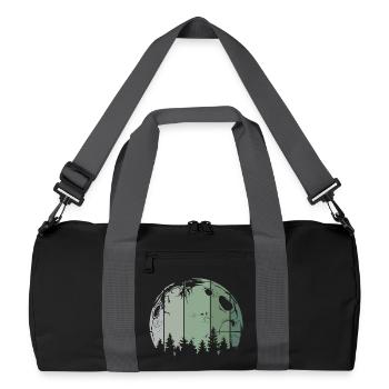 Arbre de la forêt de lune logo d’icône vintage rétro - Sac de sport recyclé - noir/gris graphite - Devant