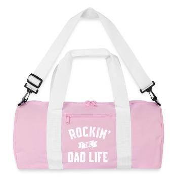 Rockin' Dad Life - Recycled Duffel Bag - pink/white - Front