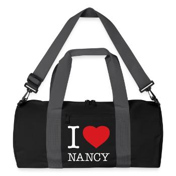 I LOVE NANCY - Recycled Duffel Bag - black/graphite grey - Front