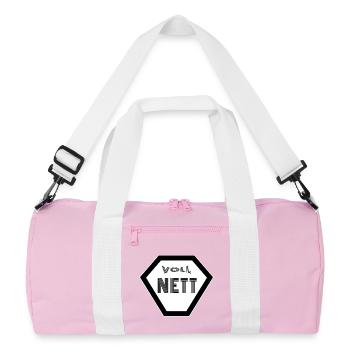 Voll Nett netter Typ super Nerd Gamer - Recycelte Duffel Bag - Rosa/Weiß - Vorne
