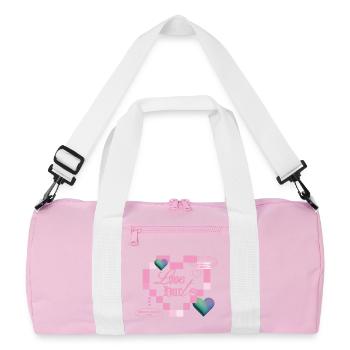 L’amour fait mal - Sac de sport recyclé - rose/blanc - Devant