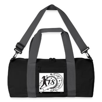 18 Plus Test Design - Recycled Duffel Bag - black/graphite grey - Front