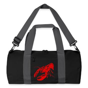 Conception graphique audacieuse de homard rouge - Sac de sport recyclé - noir/gris graphite - Devant