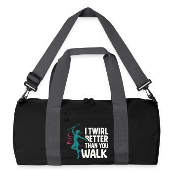 Baton Twirler Majorette Captain Squad Club - Recycled Duffel Bag - black/graphite grey - Front