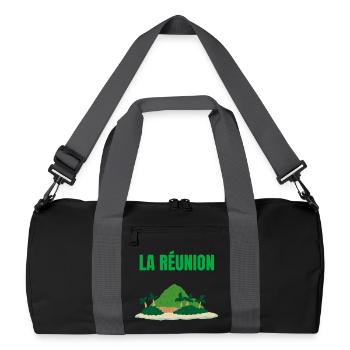 T-shirt île La Réunion tropicale - Sac de sport recyclé - noir/gris graphite - Devant