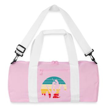 Cadeau drôle de menuisier - Sac de sport recyclé - rose/blanc - Devant