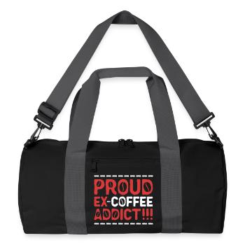 Kaffeeentzug Koffeinfrei Ex-Kaffeetrinker - Recycelte Duffel Bag - Schwarz/Graphitgrau - Vorne