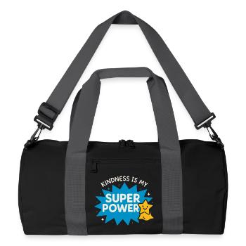 Sympathie anti-harcèlement, Lève-toi - Sac de sport recyclé - noir/gris graphite - Devant