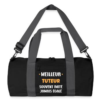 Bester Nachhilfelehrer aller Zeiten - Recycelte Duffel Bag - Schwarz/Graphitgrau - Vorne