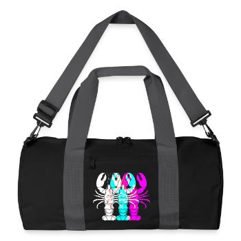 Homard épineux, fruits de mer, homard, homard - Sac de sport recyclé - noir/gris graphite - Devant