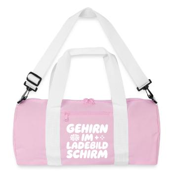 Brain in the loading screen - Recycled Duffel Bag - pink/white - Front