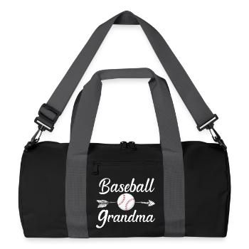 Grand-mère de baseball Fière fan de baseball Grand-mère - Sac de sport recyclé - noir/gris graphite - Devant