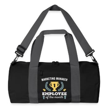 Employé du mois du Responsable Marketing - Sac de sport recyclé - noir/gris graphite - Devant