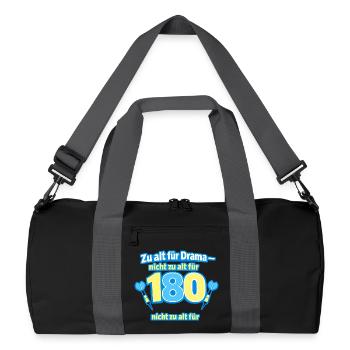 Zu alt für Drama 180 Shirt - Recycelte Duffel Bag - Schwarz/Graphitgrau - Vorne