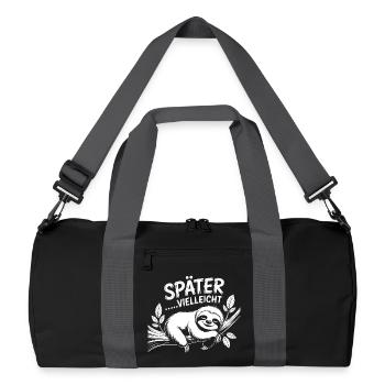 Heute nicht Sloth - Recycelte Duffel Bag - Schwarz/Graphitgrau - Vorne