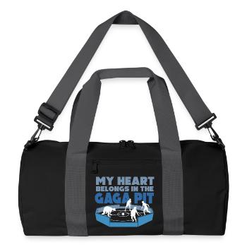 Mon cœur appartient à la fosse de Gaga - Sac de sport recyclé - noir/gris graphite - Devant
