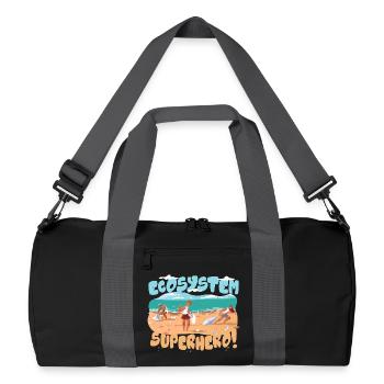 Écologie des écologues - Sac de sport recyclé - noir/gris graphite - Devant