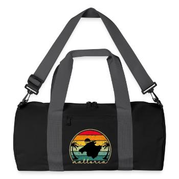 Mallorca Vintage Sunset Island Retro Design - Recycled Duffel Bag - black/graphite grey - Front