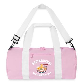 Japanese Ramen Anime Noodles Design - Recycled Duffel Bag - pink/white - Front