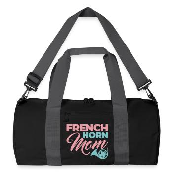 French Horn Mom - Recycled Duffel Bag - black/graphite grey - Front