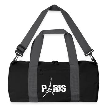 Paris France T-shirt - Sac de sport recyclé - noir/gris graphite - Devant