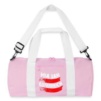 Mia san wir sind Österreich - Recycelte Duffel Bag - Rosa/Weiß - Vorne