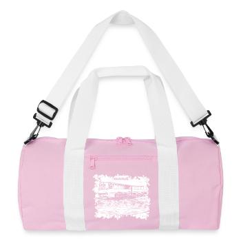 Ikarus Bus - Gelenkbus - Recycelte Duffel Bag - Rosa/Weiß - Vorne