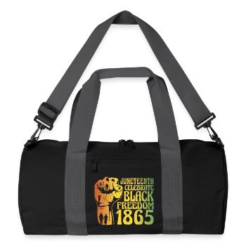 Black Freedom T-Shirt - Recycled Duffel Bag - black/graphite grey - Front