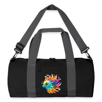 Drôle de poisson coloré - Sac de sport recyclé - noir/gris graphite - Devant