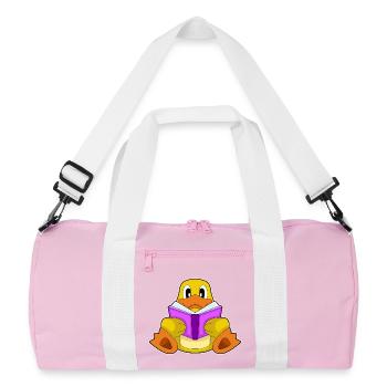Livre de nerds canards - Sac de sport recyclé - rose/blanc - Devant