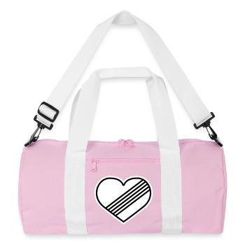 Cœur à plein régime contre la limite de vitesse - Sac de sport recyclé - rose/blanc - Devant