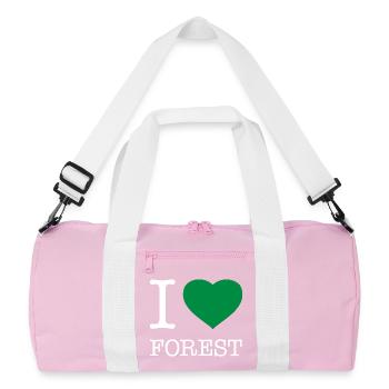 J’ADORE LA FORÊT - Sac de sport recyclé - rose/blanc - Devant