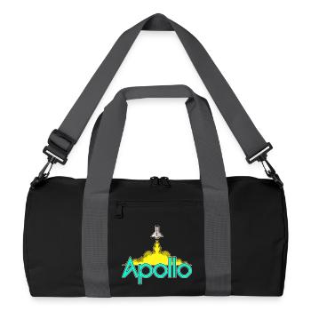 Apollo – Raketenstart ins All - Recycelte Duffel Bag - Schwarz/Graphitgrau - Vorne