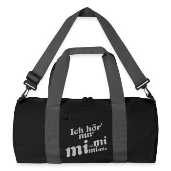 I only hear Mimimi ! - Recycled Duffel Bag - black/graphite grey - Front