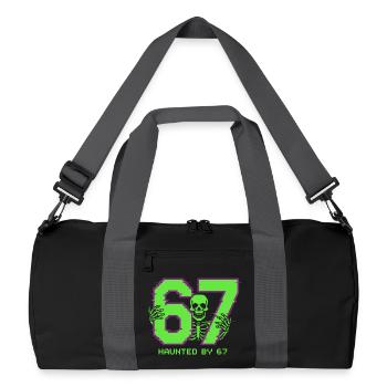 Six Seven Meme Haunted by 67 Retro Pixel - Recycled Duffel Bag - black/graphite grey - Front