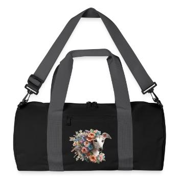 Fleurs Galgo Coeur No2 - Sac de sport recyclé - noir/gris graphite - Devant