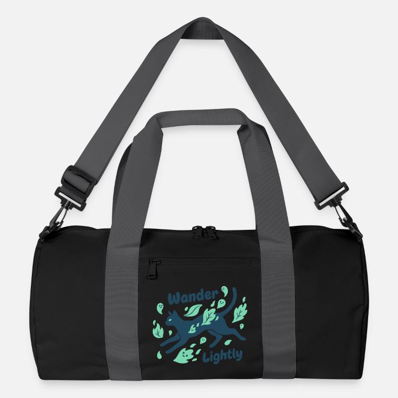Katzenpfad durchs Blattmeer Recycelte Duffel Bag
