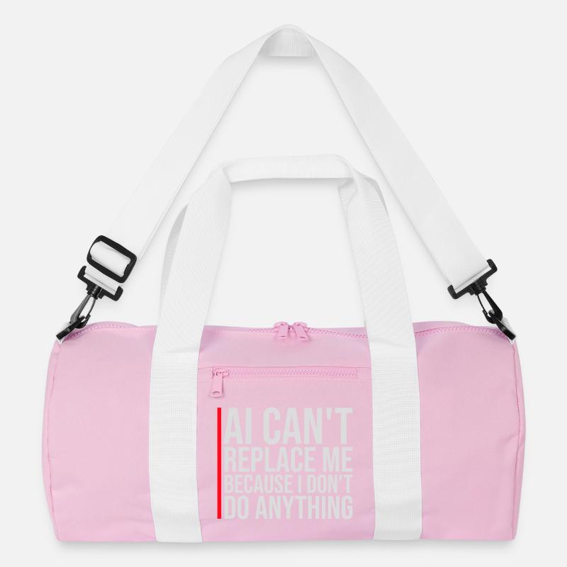 AI Can't Replace Me I Don't Do Anything Humor Witz Recycelte Duffel Bag