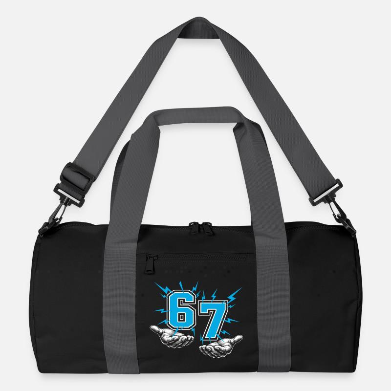 67 six seven - Recycelte Duffel Bag - Schwarz/Graphitgrau