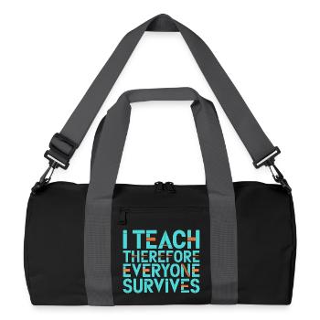 Enseignant en soins infirmiers J’enseigne donc professeur en soins infirmiers - Sac de sport recyclé - noir/gris graphite - Devant