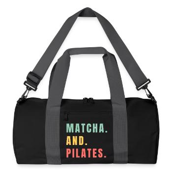 MATCHA AND PILATES - Recycled Duffel Bag - black/graphite grey - Front