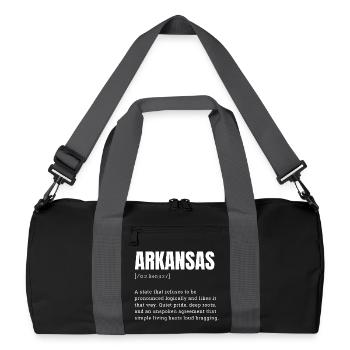 Arkansas Bold State Pride - Recycelte Duffel Bag - Schwarz/Graphitgrau - Vorne