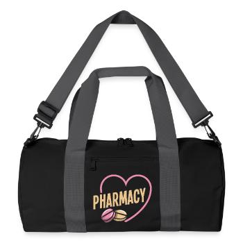 Heart Pharmacist Pharmacy Technician Job Love - Recycled Duffel Bag - black/graphite grey - Front