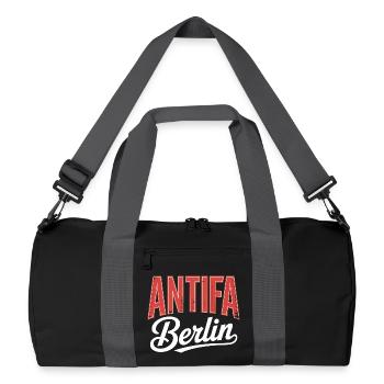 Antifa Berlin - T-shirt antifasciste - Sac de sport recyclé - noir/gris graphite - Devant