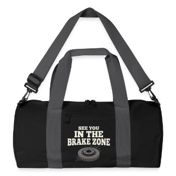 Track Day Brake Dust Hpde Track Car Autocross - Recycled Duffel Bag - black/graphite grey - Front