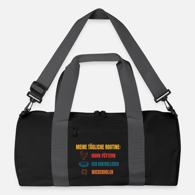 Meine tägliche Huhn-Routine Recycelte Duffel Bag