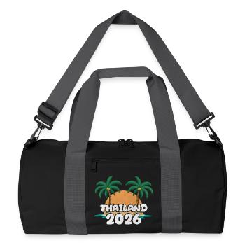 Thaïlande 2026 - Sac de sport recyclé - noir/gris graphite - Devant