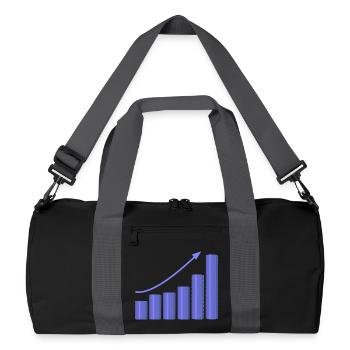 Growth chart with dynamic slope - Recycled Duffel Bag - black/graphite grey - Front