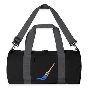 Abstract brush art for creative minds - Recycled Duffel Bag - black/graphite grey - Front