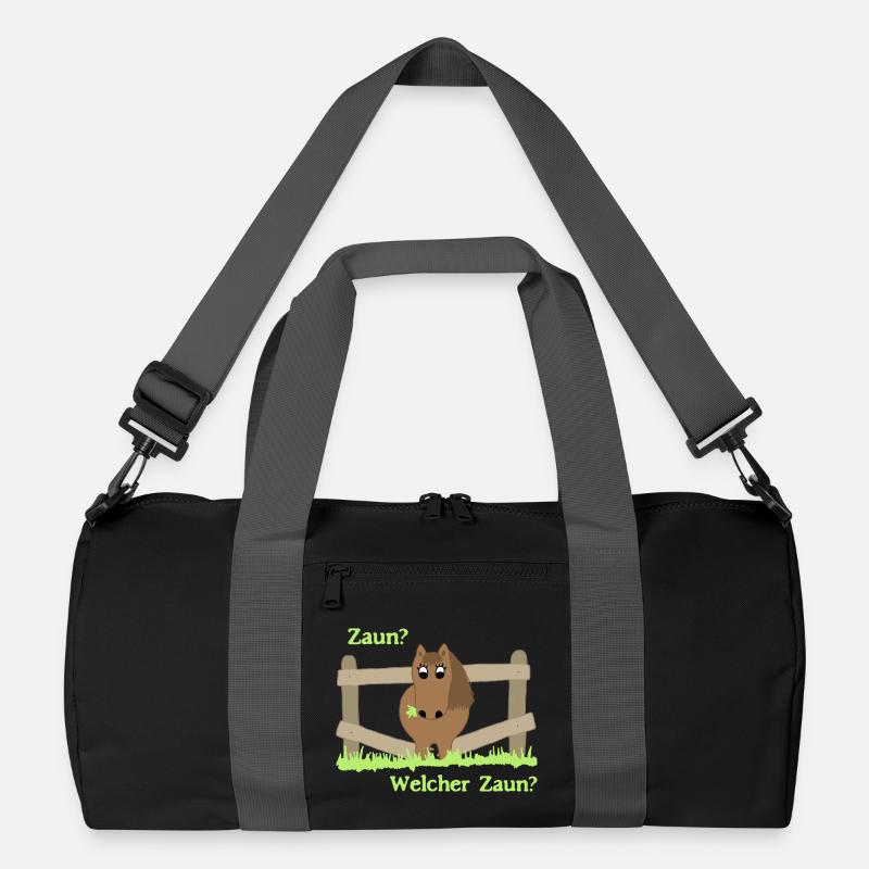 Unschuldiges Pony - Recycelte Duffel Bag - Schwarz/Graphitgrau